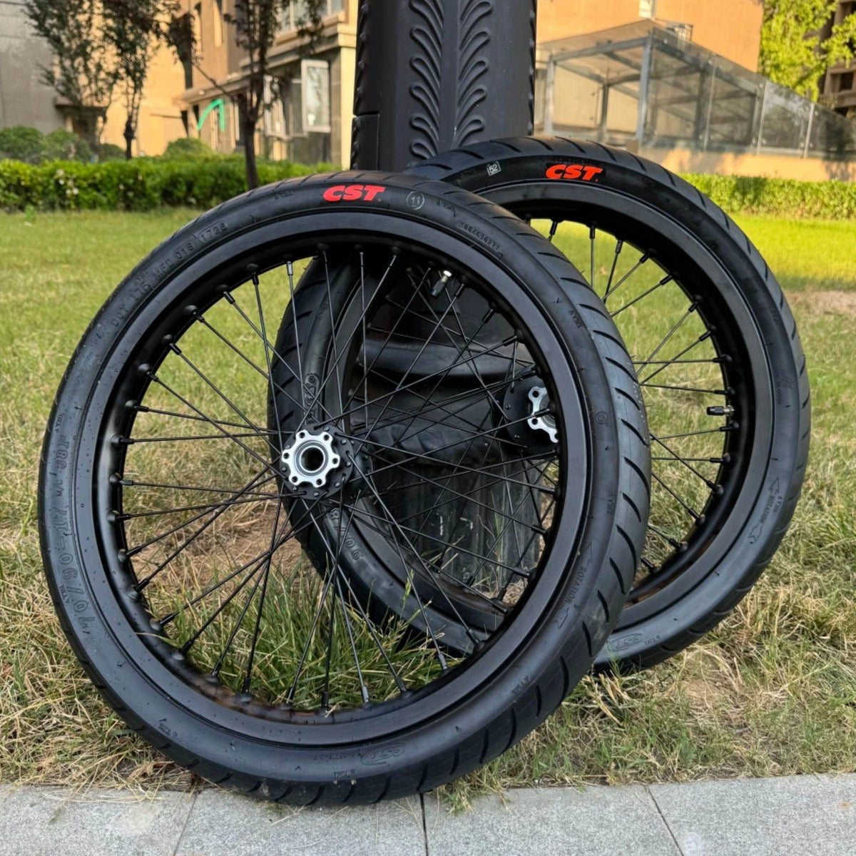 17" Supermoto Wheel Set — Surron Light Bee X, 79Bike Falcon Pro, GT LYNX, E Ride Pro SS