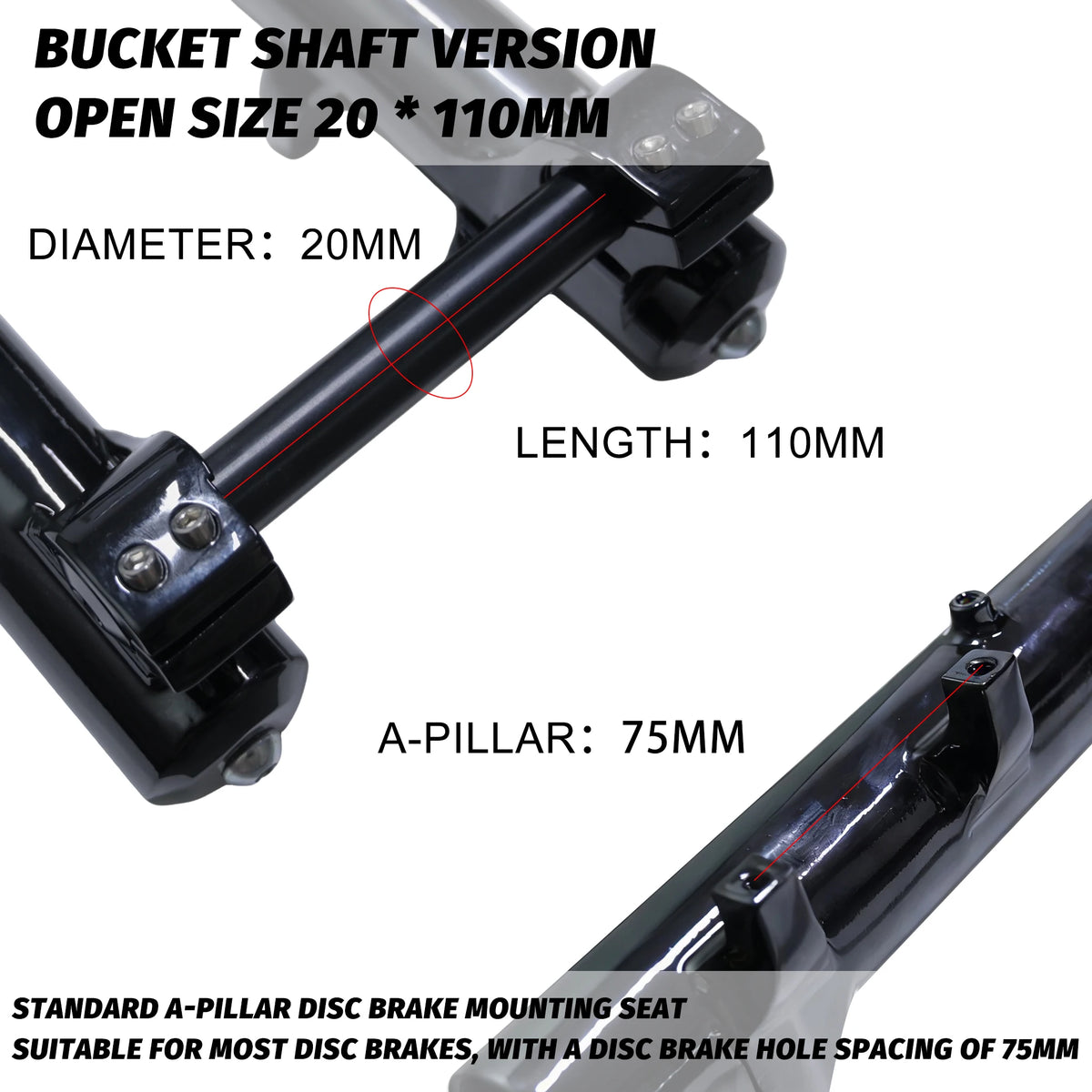 Dual Crown Air Suspension Fork (180mm) — Surron Light Bee X/Talaria Sting