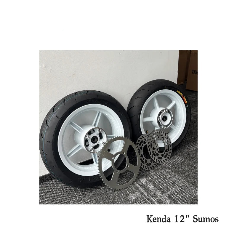 Tuttio 12" Wheel Rim Set (Kenda Curve Tire) — Yozma IN10, Sumos, Heybike, Valinsu EM5 Pro, HSKABIN