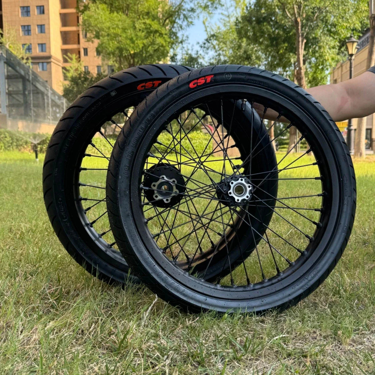 17" Supermoto Wheel Set — Surron Light Bee X, 79Bike Falcon Pro, GT LYNX, E Ride Pro SS