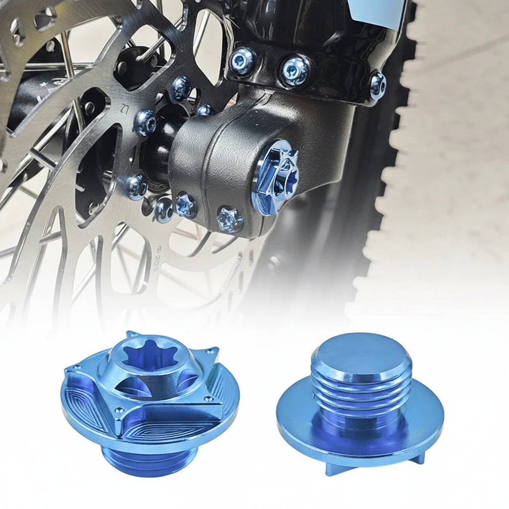 Anodized Titanium Front Wheel Bolt — Tuttio Soleil 01, Super73, Ridstar Q20